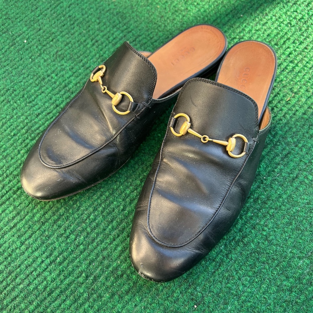 GUCCI PRINCRTOWN LEATHERS SLIPPERS SIZE EU38.5/US8.5